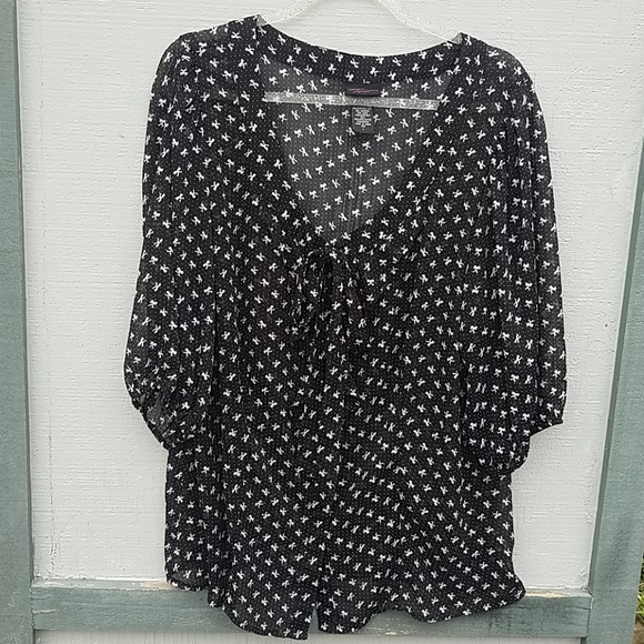 torrid Tops - Torrid Bow Print Sheer Top